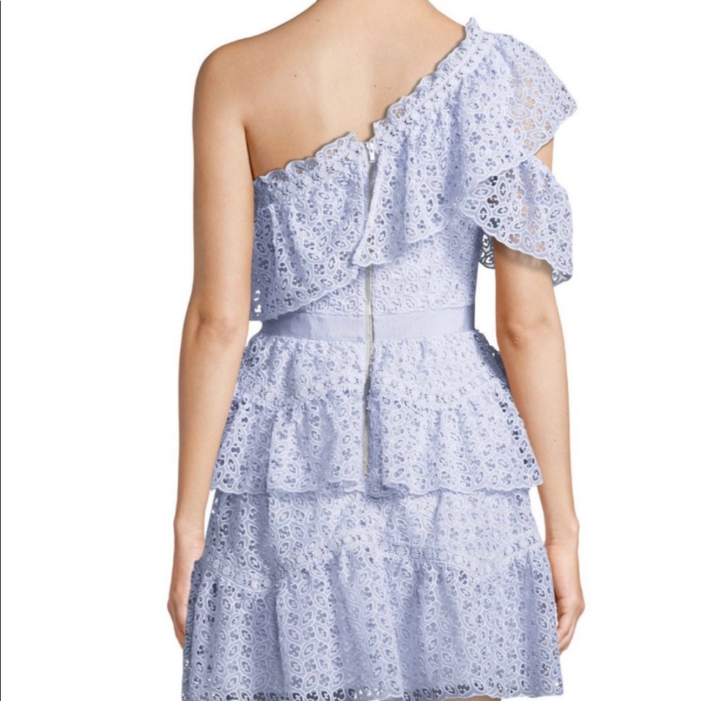 Self-Portrait One Shoulder Organza Ruffle Mini - Picture 2 of 5